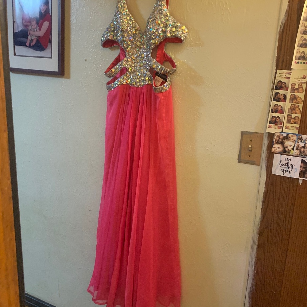 Women’s pink prom dress